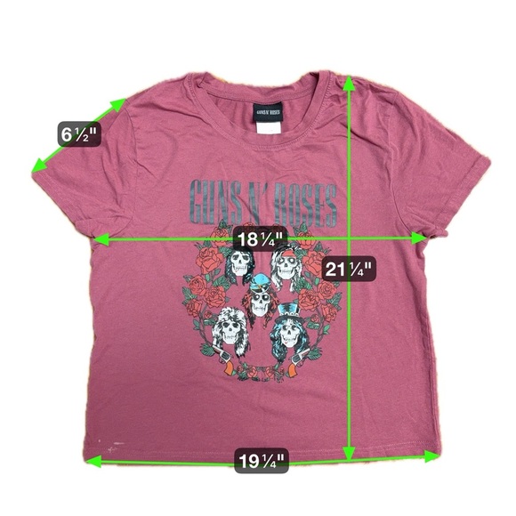 Guns N’ Roses Cropped Graphic Band Tee | Vintage Rock Style Top - Picture 7 of 8